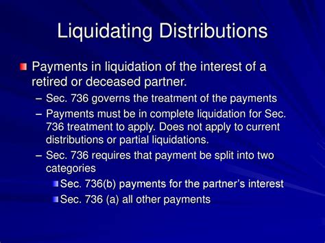 liquidating distribution tax treatment